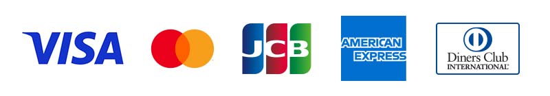 VISA Mastercard JCB AMERICANEXPRESS DinersClub